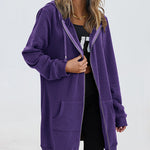 Fleece Hoodies Tunic Long Hoodie Jacket - Nadorine (Us Only)