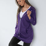 Fleece Hoodies Tunic Long Hoodie Jacket - Nadorine (Us Only)