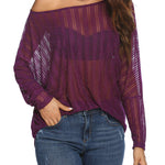 Long Sleeve Mesh Sheer Shirt - Nadorine (Us Only)