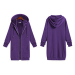 Fleece Hoodies Tunic Long Hoodie Jacket - Nadorine (Us Only)
