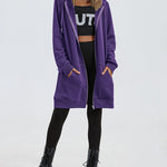 Fleece Hoodies Tunic Long Hoodie Jacket - Nadorine (Us Only)