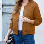 Nadorine Women's Quilted Bomber Jacket Casual Coat