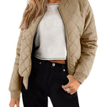 Nadorine Women's Quilted Bomber Jacket Casual Coat
