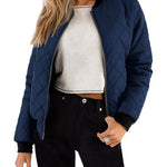 Nadorine Women's Quilted Bomber Jacket Casual Coat