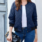 Nadorine Women's Quilted Bomber Jacket Casual Coat
