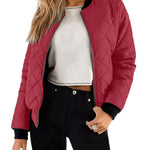 Nadorine Women's Quilted Bomber Jacket Casual Coat