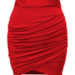 High Waist Stretch Tight Pleated Bodycon Skirt - Nadorine (Us Only)