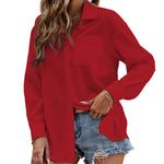 Nadorine Women's Button Down Shirt Long Sleeve Chiffon Blouse