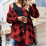 Zeagoo Womens Shacket Jacket Long Sleeve Flannel Shirt