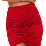 High Waist Stretch Tight Pleated Bodycon Skirt - Nadorine (Us Only)