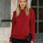 Zeagoo Womens 2023 Fall Sweaters Cute Cable Knit Crewneck Chunky Cozy Long Sleeve Warm Soft Pullover Sweater Tops