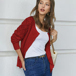 Nadorine Women's Button Down Crochet Sweater Cardigan