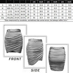High Waist Stretch Tight Pleated Bodycon Skirt - Nadorine (Us Only)