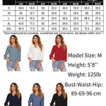 Nadorine Women's Button Down Shirt Long Sleeve Chiffon Blouse