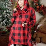 Nadorine Women Pullover Hoodies Sweatshirt Long Sleeve High Low Sweater Oversize Top with Pocket (Us Only)