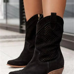 Sutton | Perforated Western Boots