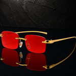 Rimless Square Sunglasses | Lightweight Minimalist Style