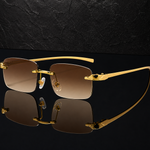 Rimless Square Sunglasses | Lightweight Minimalist Style