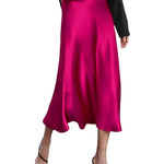 Satin Zipper Elegant Work Skirts - Nadorine (US Only)