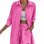 Two Piece Outfit Sets Cotton Shorts Set - Nadorine (Us Only)