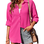Nadorine Long Sleeve Blouses Casual Tops