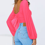 Tie Knot Ruched Crop Tube Top - Nadorine (Us Only)