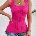Nadorine Square Neck Tank Tops