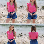 Shirts Short Sleeve Loose T Shirt Blouses - Nadorine (Us Only)