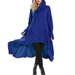 Nadorine Women Pullover Hoodies Sweatshirt Long Sleeve High Low Sweater Oversize Top with Pocket (Us Only)