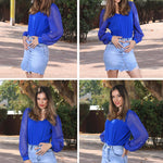Nadorine Women's Blouses Dressy Casual V Neck Top