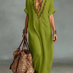 Kate - Embroidered Kaftan Dress