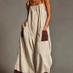 Donna - Striped Suspender Dress