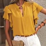 Amira™ - Chic Blouse with Elegant Ruffle Sleeves