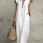 Laura - Boho Ruffle Maxi Dress