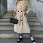Janeth | Long Lapel Button-Front Coat