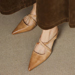 Carmela | Pointed Mules with Crossed Straps