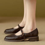 Classic Comfort Mary Janes Made Of Leather