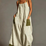 Donna - Striped Suspender Dress