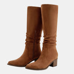 Belén | Knee-High Suede Block Heeled Boots