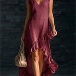 ROWAN | Sleeveless Maxi Dress with Ruffle Hem