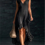 ROWAN | Sleeveless Maxi Dress with Ruffle Hem