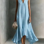 Nancy - Notch V-Neck Maxi Dress