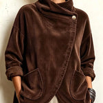 Sophie | One-Button Corduroy Wrap Top
