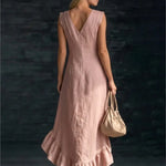 ROWAN | Sleeveless Maxi Dress with Ruffle Hem