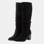 Belén | Knee-High Suede Block Heeled Boots