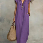 Laura - Boho Ruffle Maxi Dress