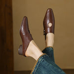 Olga™ | Genuine Leather Mules