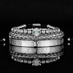 Roman Panther Triple Stack Bracelet Set