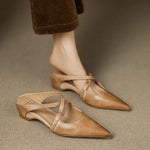 Mestelle Genuine Leather Mules