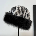 Alaina | Leopard Print Fur Hat